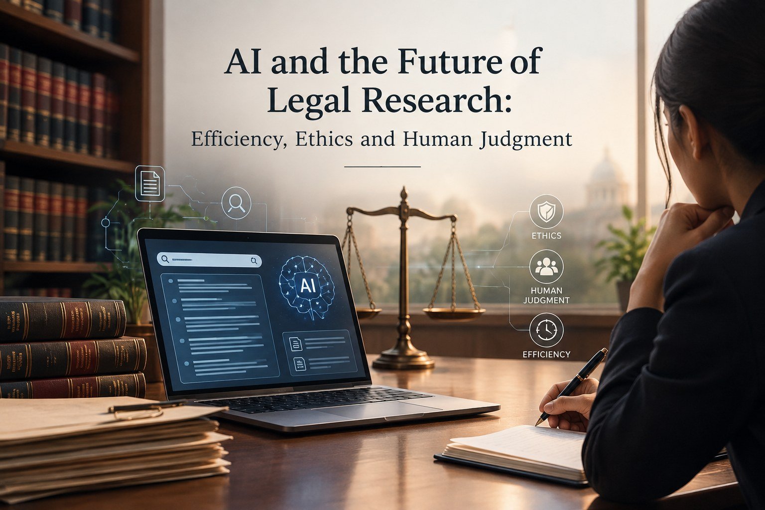 AI and the Future of Legal Researcph: Efficiency, Ethics and Human Judgment”